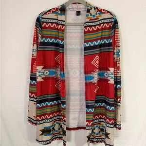 Southwestern Patterned Open Cardigan
